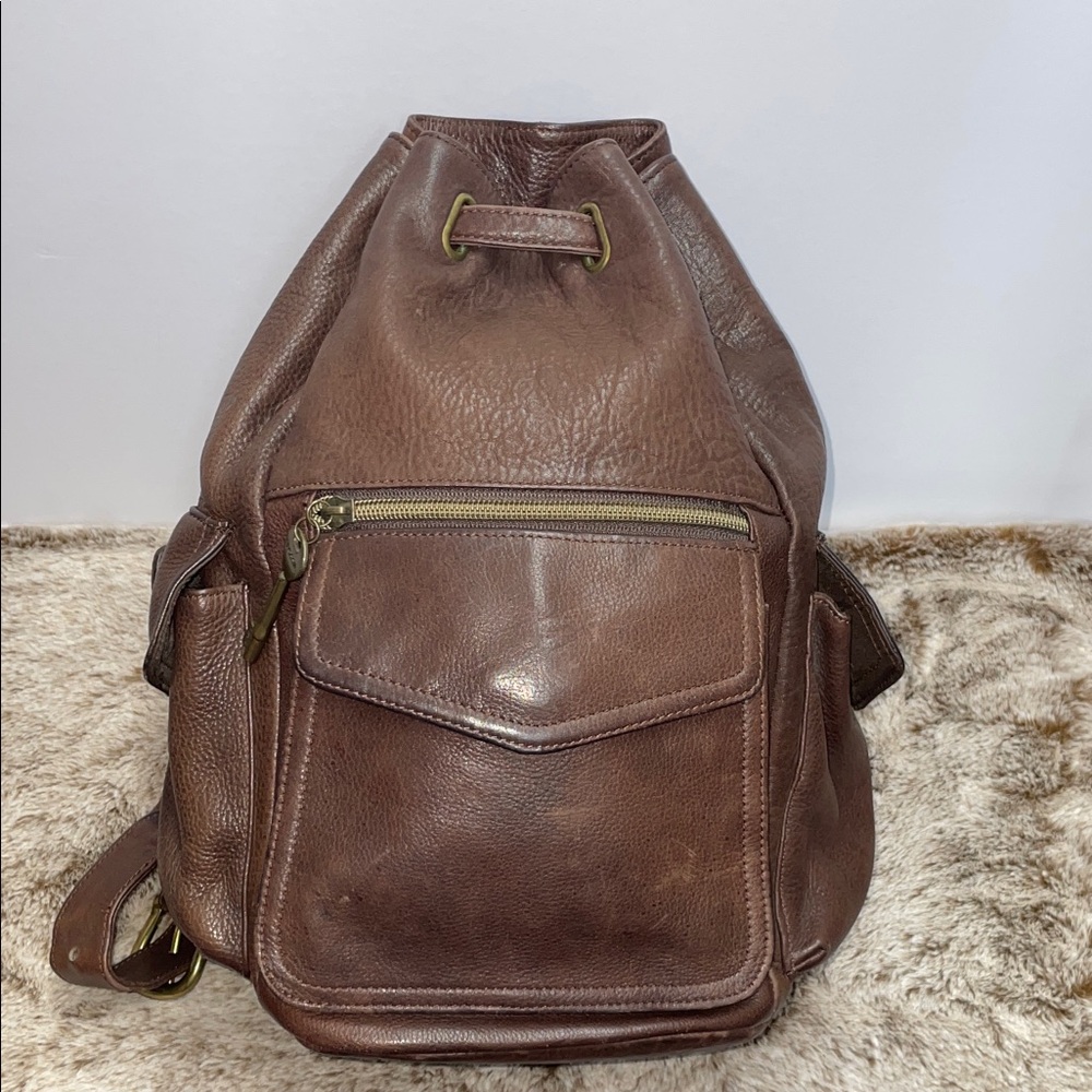 Vintage Fossil Drawstring Sling Backpack